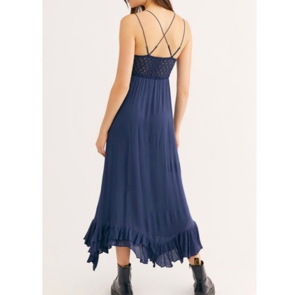 ๐ FREE PEOPLE Midnight Navy ADELLA Maxi Dress ๐ - Picture 2 of 7